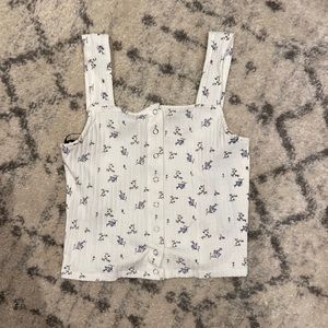 Forever 21 blue+white top